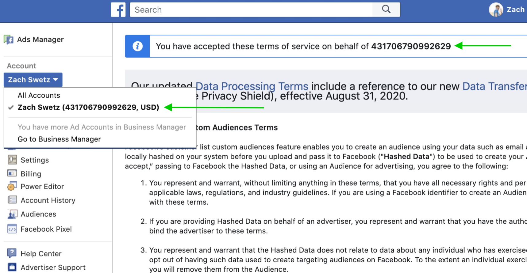 Troubleshoot Pushing Audiences to Your Facebook Ads Account – Help | Clearbit Product Support